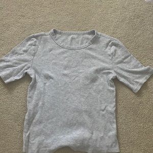 aerie light heather grey tee shirt